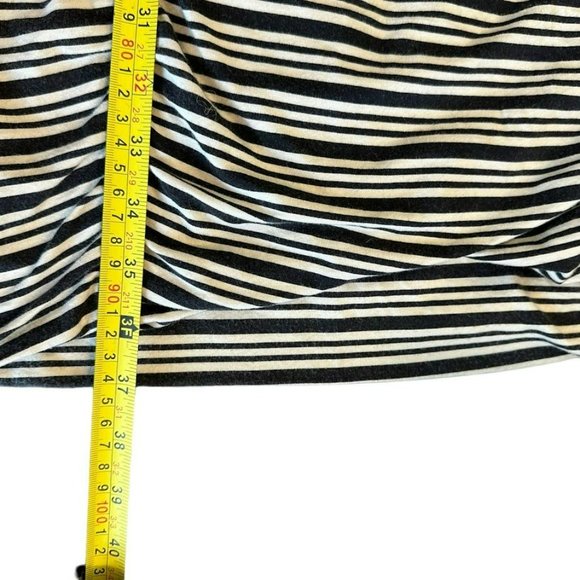 Athleta Black White Striped‎ Dropped Waist Ruched Tank Dress Womens S Petite - Picture 4 of 4